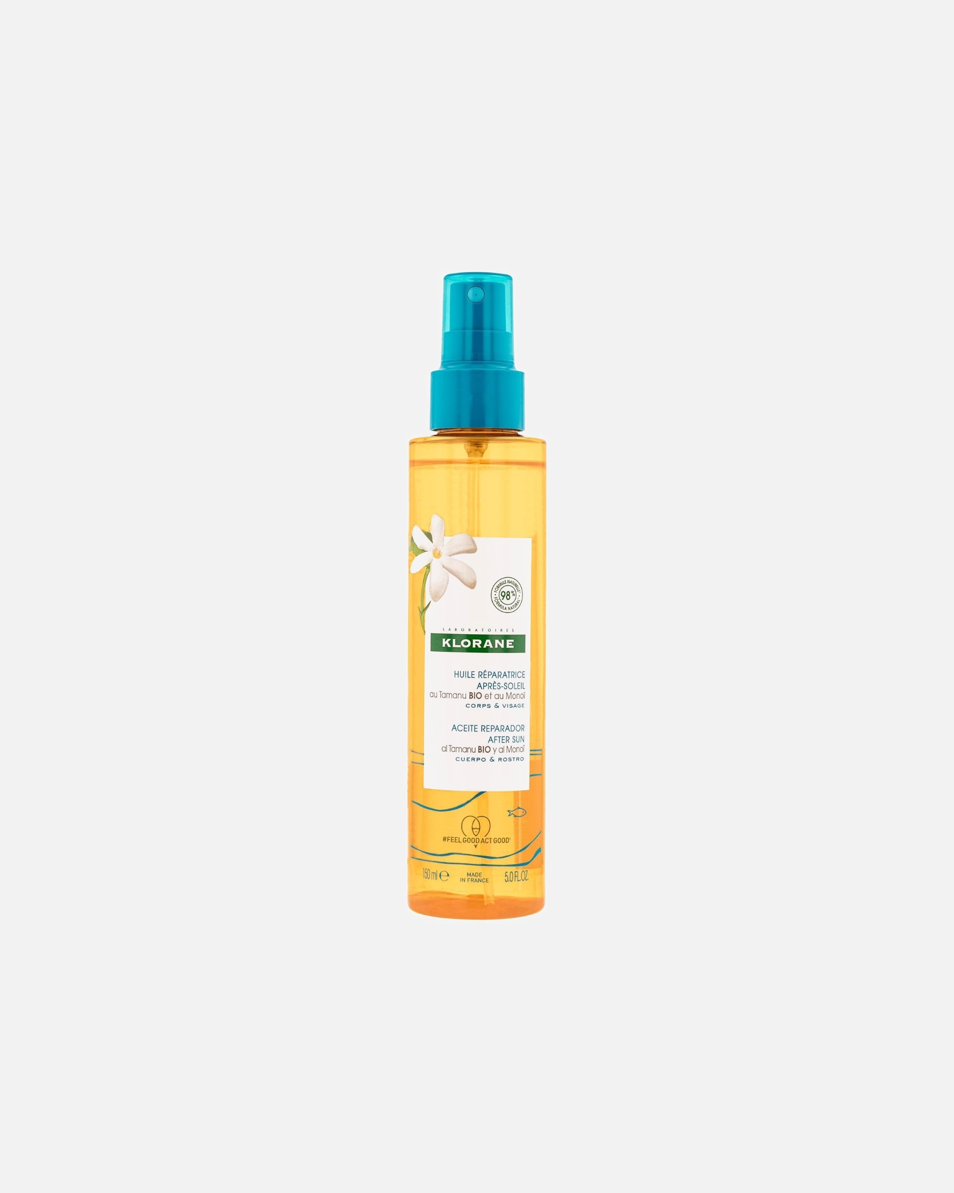 Klorane Huile réparatrice après-soleil au Tamanu BIO et Monoï