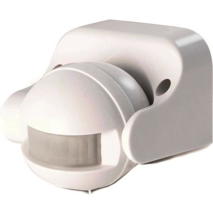 Detector de movimento externo - SCS SENTINEL - Sensor de luz branco - alcance de 12 m - ângulo de 180°
