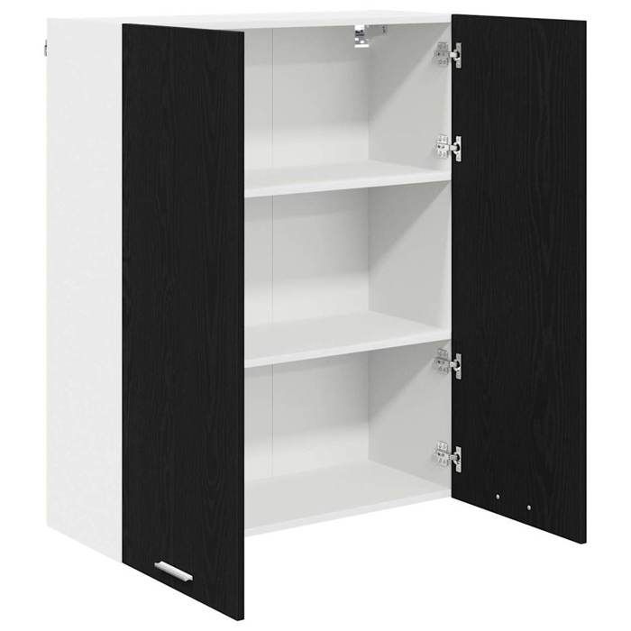 Armario de pared - vidaXL - Riga - Roble negro - 80x31x100 cm - Amplio espacio de almacenamiento - 2 puertas - Uso interior