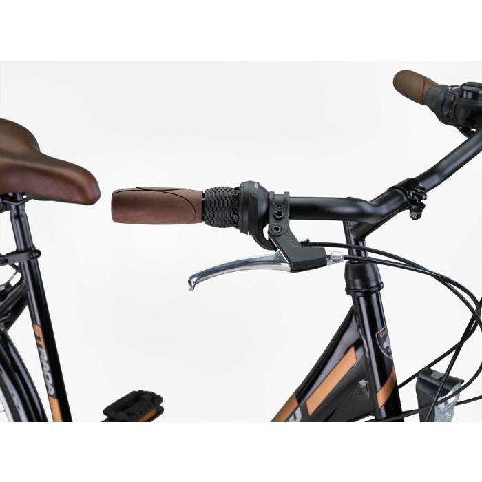 Chillaxx Strada Premium bysykkel - svart med V-brems, 28 tommer