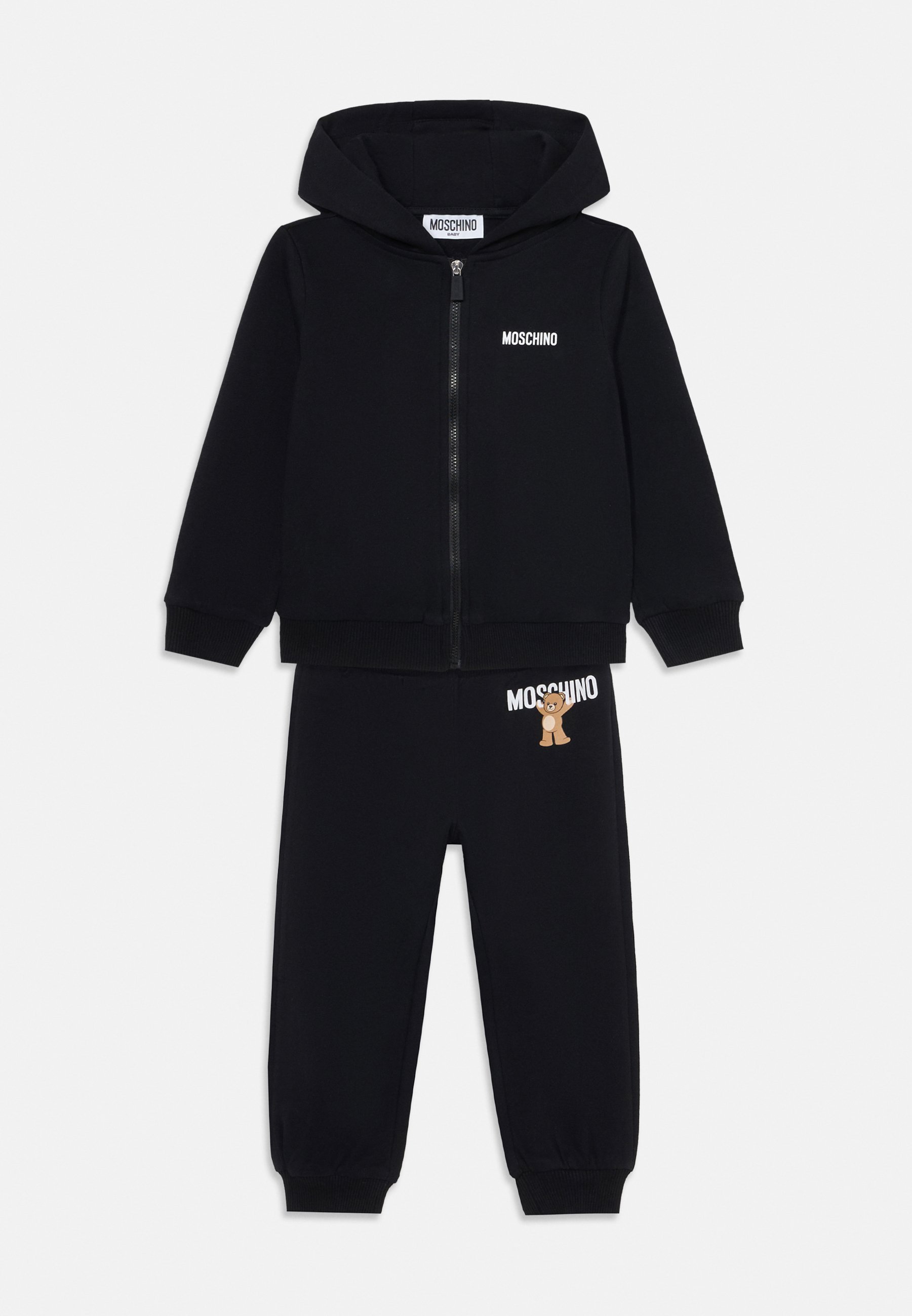 Tuta con cappuccio unisex per neonati Moschino - Felpa con zip - nero/black