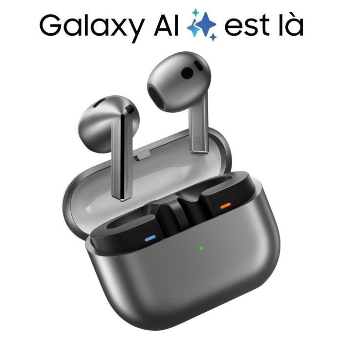 Fones de ouvido Samsung GALAXY Buds 3 prateados