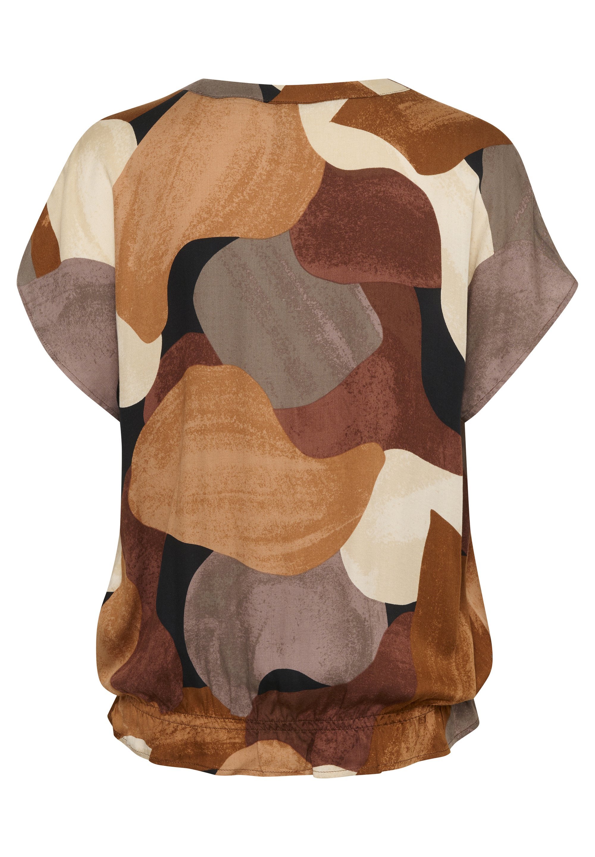 Cultuur DANA CAPSLEEVE - Bedrukt T-shirt - bruine kunst