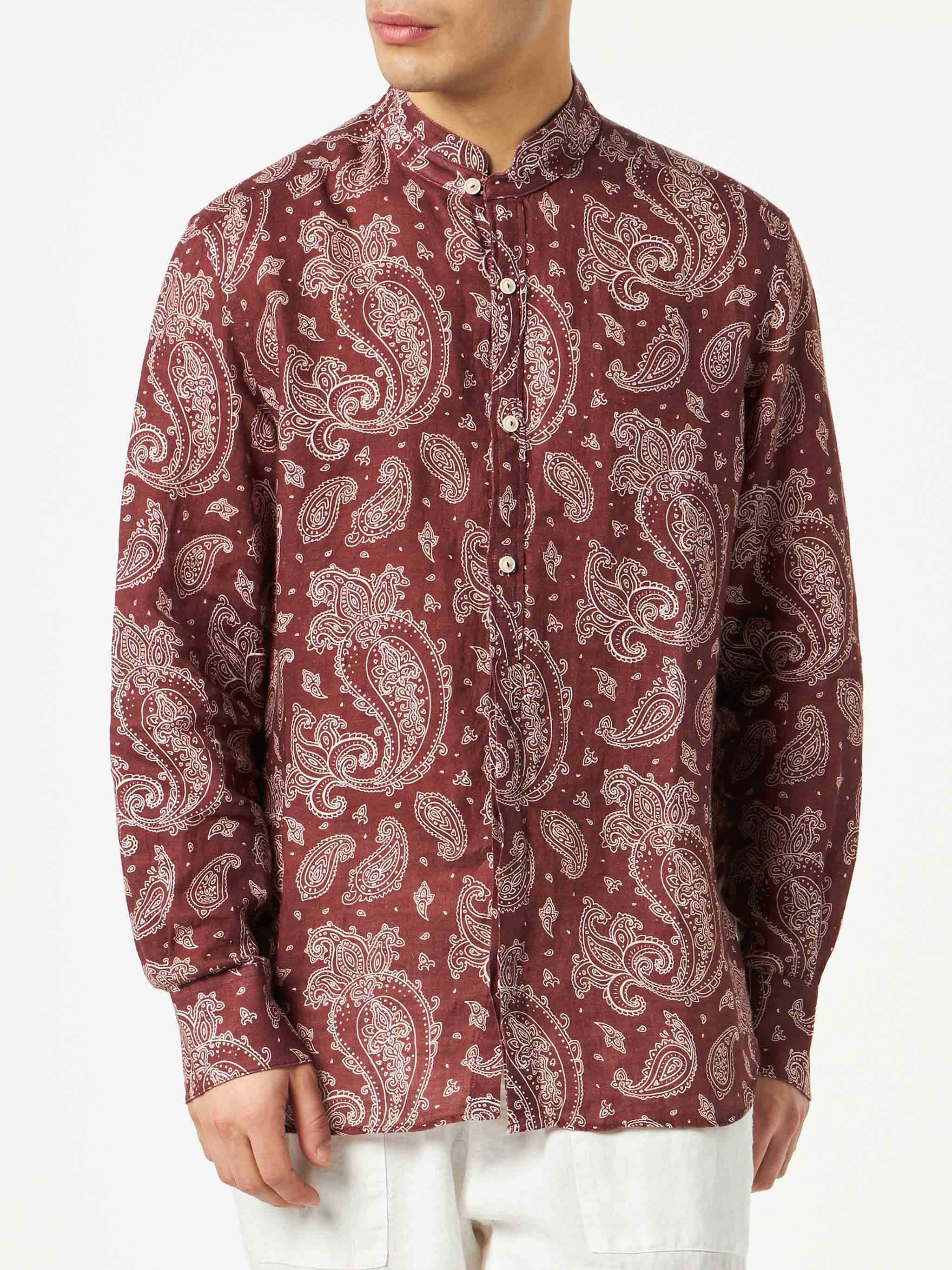 Herenoverhemd met paisleyprint