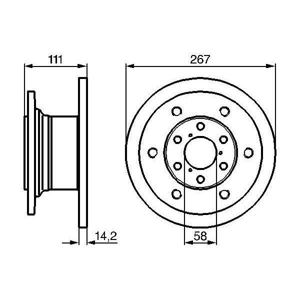 BOSCH SET DE 2 DISCOS 0986478742