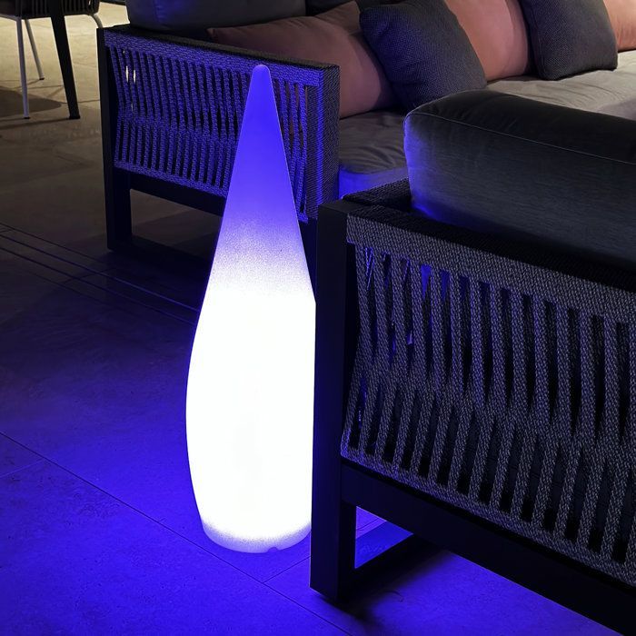 Wireless outdoor floor lamp - LUMISKY - CLASSY C80 - Dimmable multicolor LED - Remote control - H80 cm