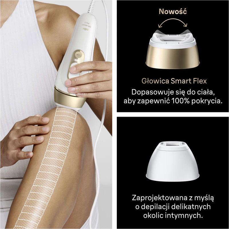 Braun IPL Silk·expert Pro 5 PL5221 intelligent IPL-ontharingsapparaat voor lichaam, gezicht, bikinilijn en oksels.