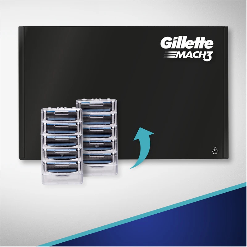 Gillette Mach3 skustuvas + pakaitiniai peiliukai