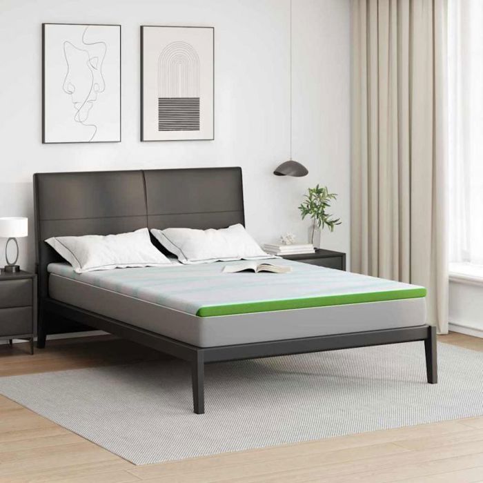 Cubrecolchón - VIDAXL - 4106172 - 140 x 200 cm - 6 cm - Espuma viscoelástica
