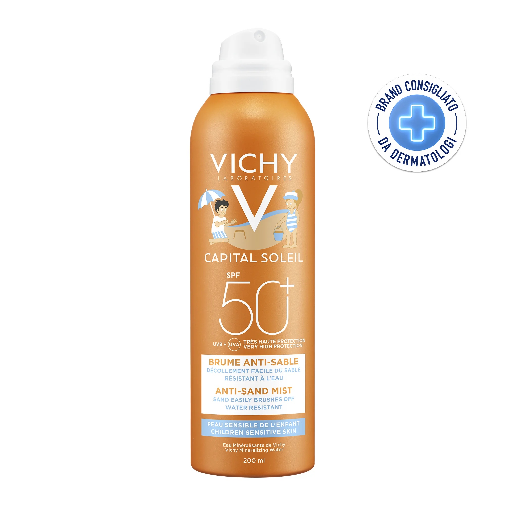 VICHY Ideal Soleil Anti-Sand Kids SPF 50 200 ml Zonnebrandcrème voor kinderen