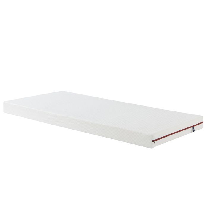 Set materasso junior, 100% lattice, base letto, gambe, piumone e cuscino, Twilight 200 - SOMEO 90x200 - Bianco - Prodotto in Francia
