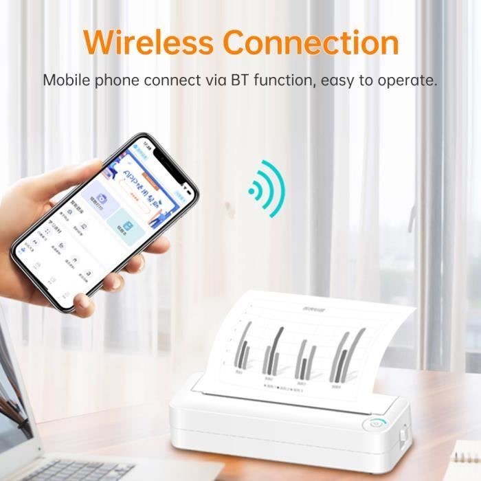Impressora térmica A4 - UVERBON - Modelo x8 - Bluetooth - Portátil - 203 DPI