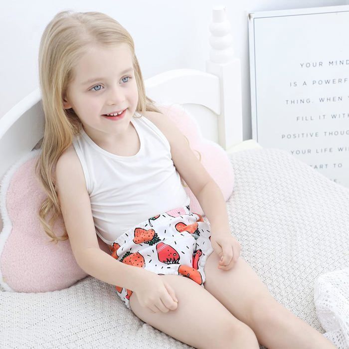 Culotte Apprentissage Propreté Fille Garcon - Rose - 6pcs Coton Rembourrées Pour Bébé 2-4 Ans Propreté Enfant Doux Lavable