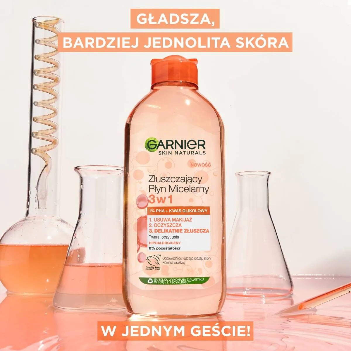 Garnier Skin Naturals Złuszczający płyn micelarny 3w1