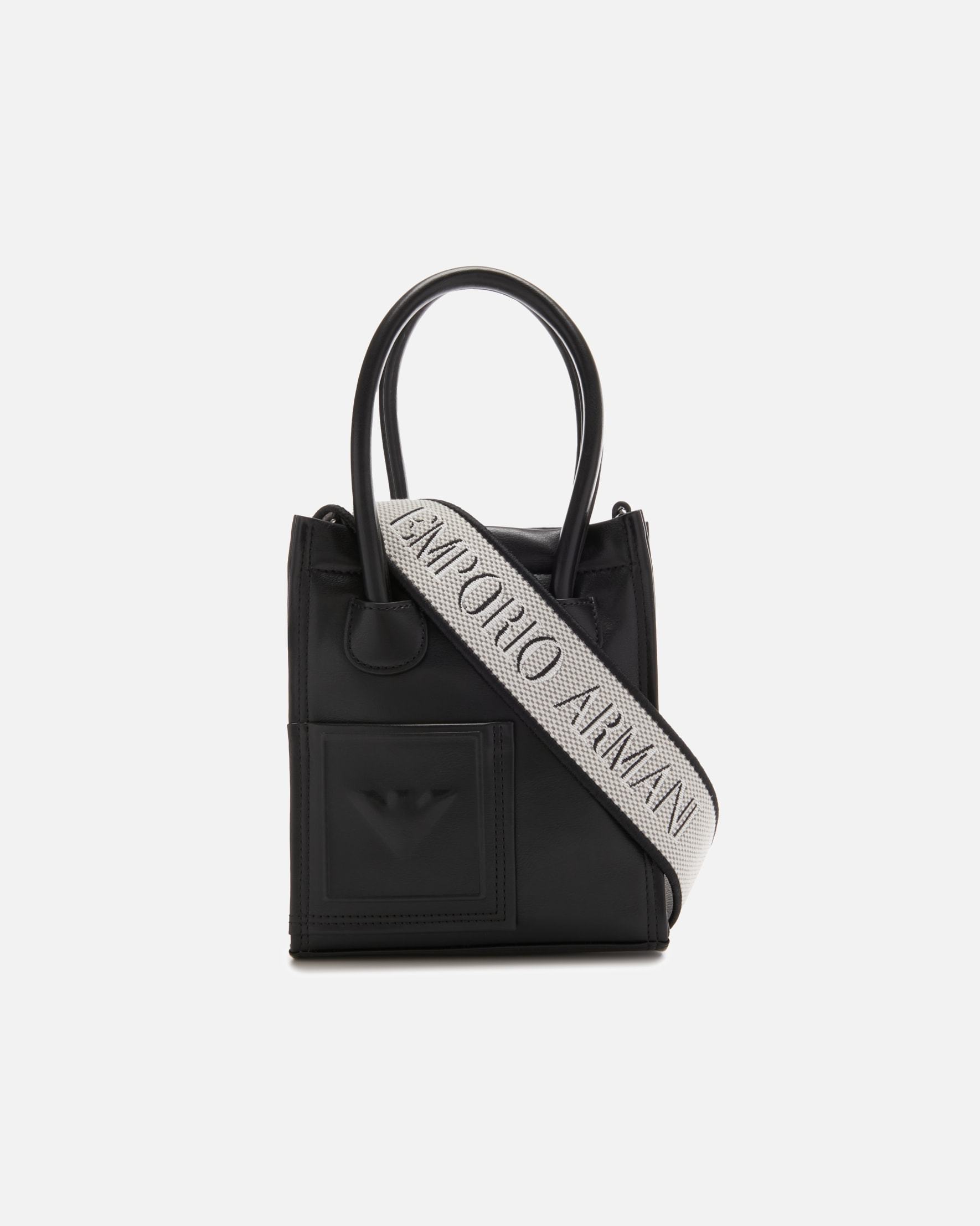 „Emporio Armani“ rankinė per petį, juoda - dirbtinė oda