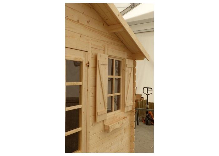 Casetta da giardino in legno - 12 m² - 4x3 m - spessore 28 mm - Colore: naturale - DOM137