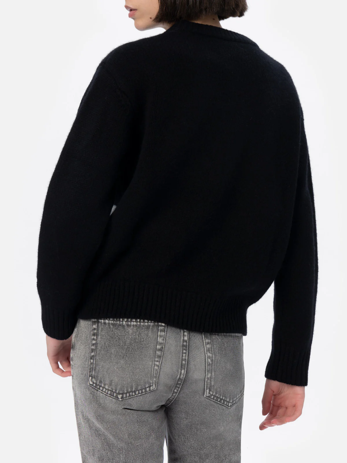Kyla St. Moritz Fair Isle damestrui, zwart jacquard