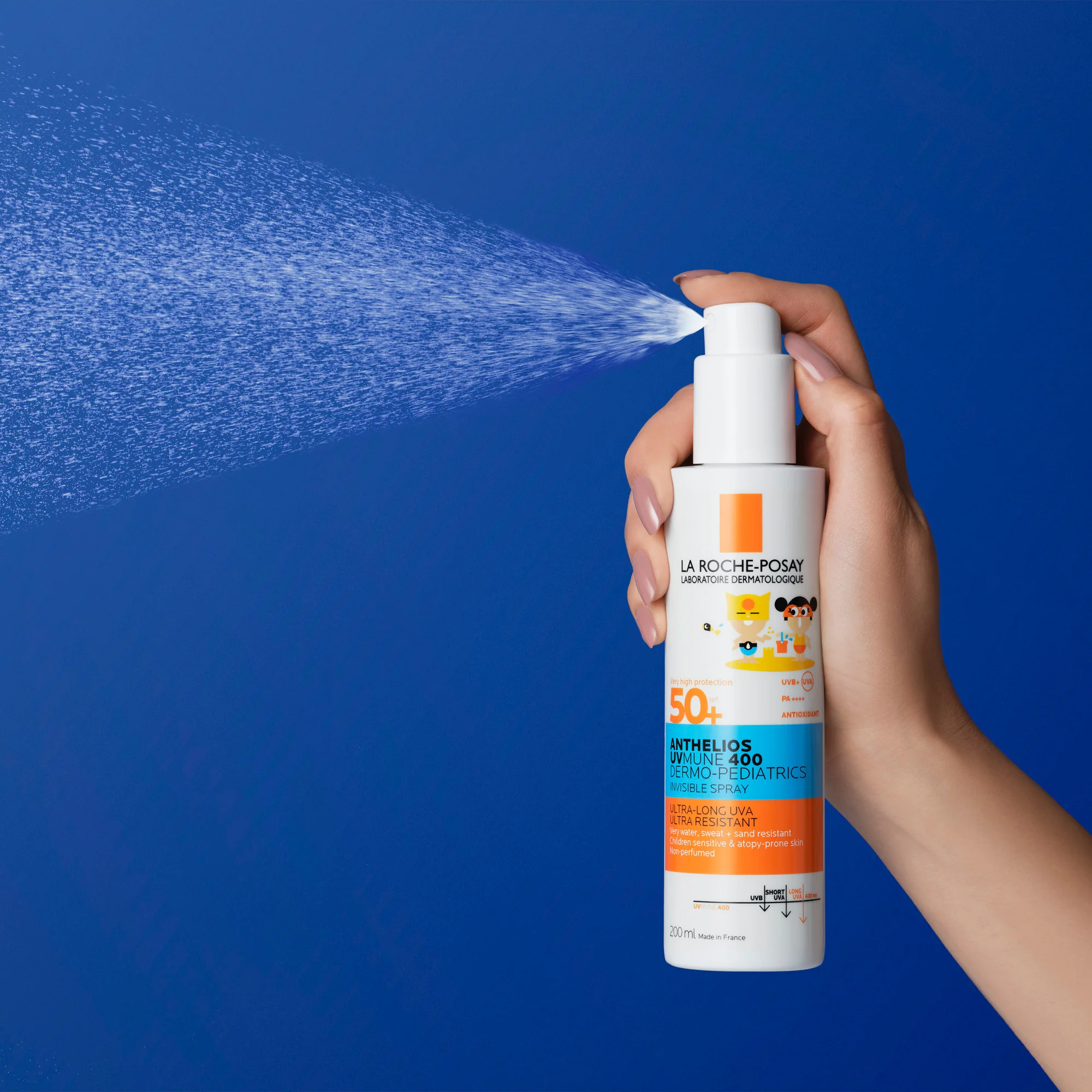 Anthelios UVMune 400 Spray Invisibile Dermo-Pediatrics Bambino SPF50+ - Crema Solare Bambini, Spray solare corpo alta prot., Prodotti per Bambini