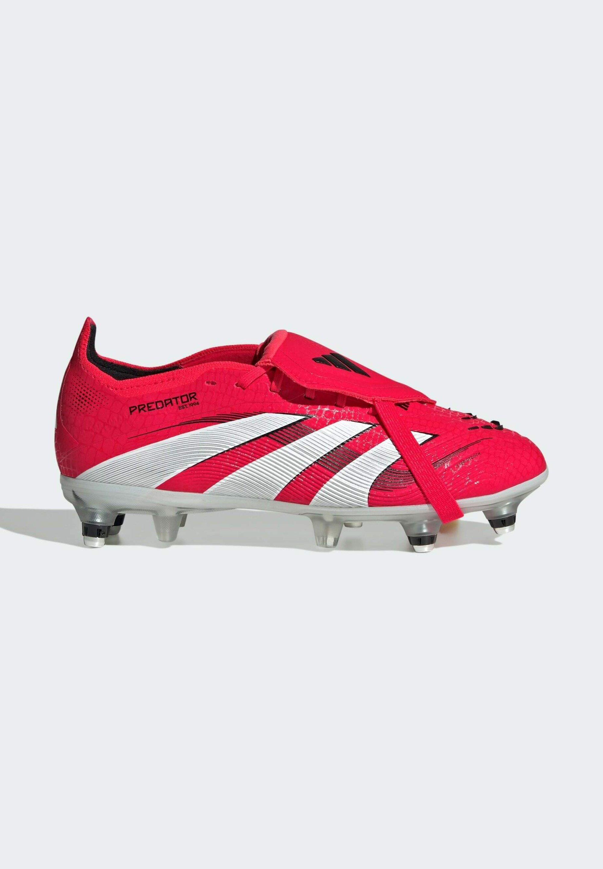 adidas Performance PREDATOR ELITE FOLD-OVER TONGUE SOFT GROUND - Kopačky na mäkký povrch - lucid red cloud white core black