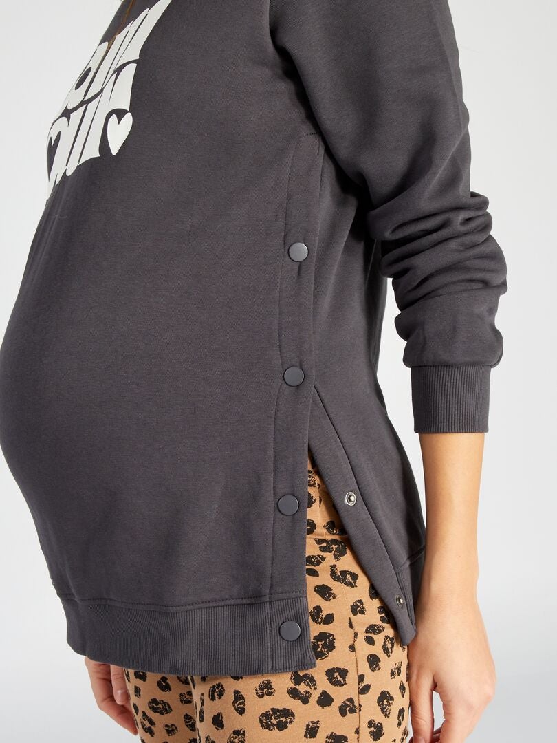 Sudadera de maternidad y lactancia - NEGRA