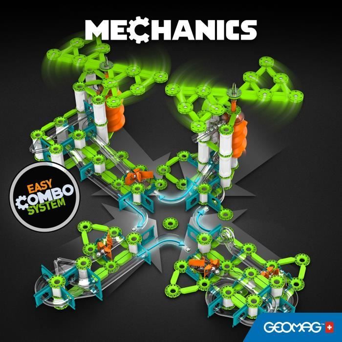 Knikkerbaan - GEOMAG - Mechanische zwaartekracht racebaan - 67 onderdelen - Magnetisch - Zwaartekracht - Gerecycled plastic