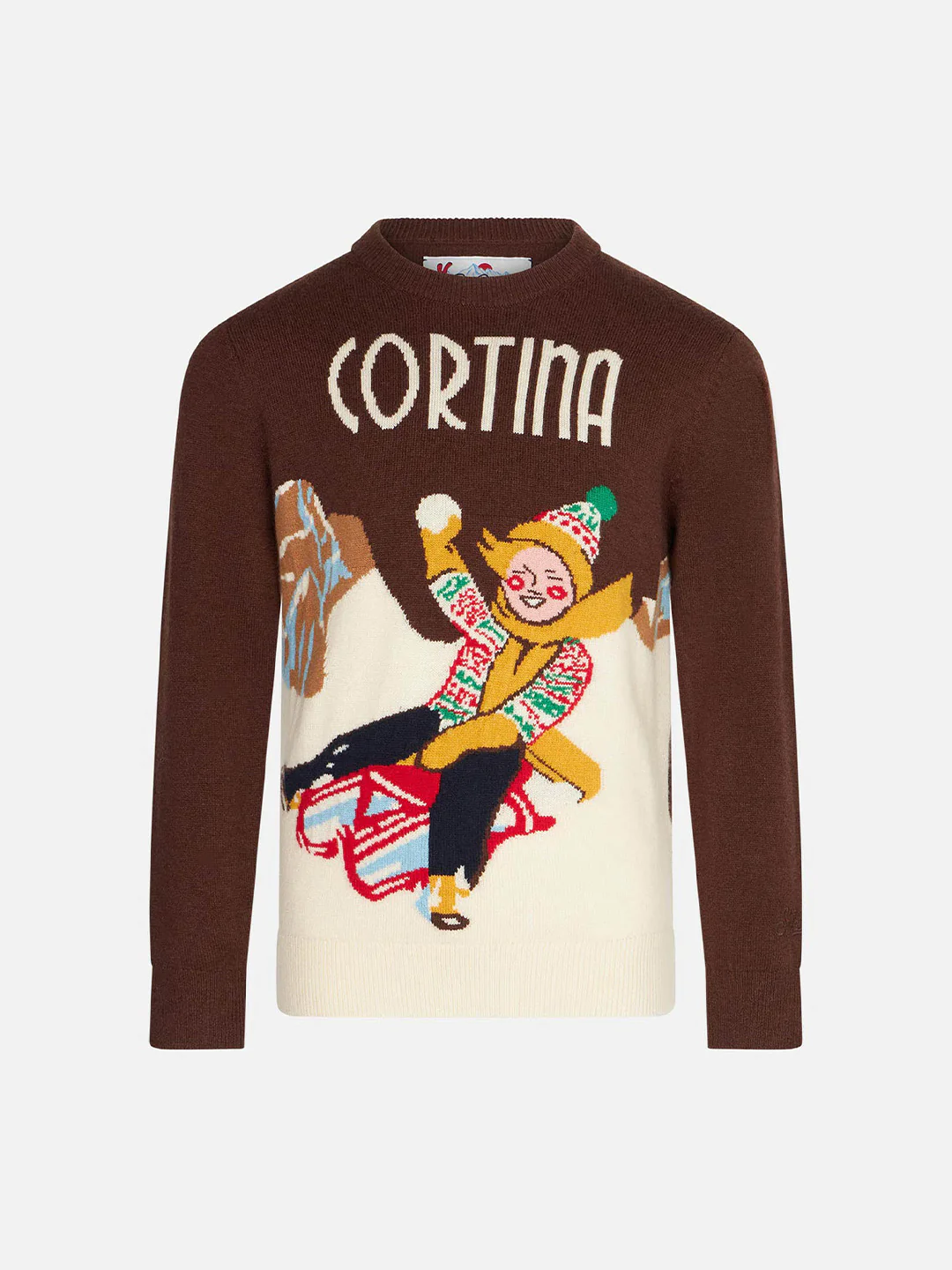 Kindertrui met print van een Cortina-ansichtkaart