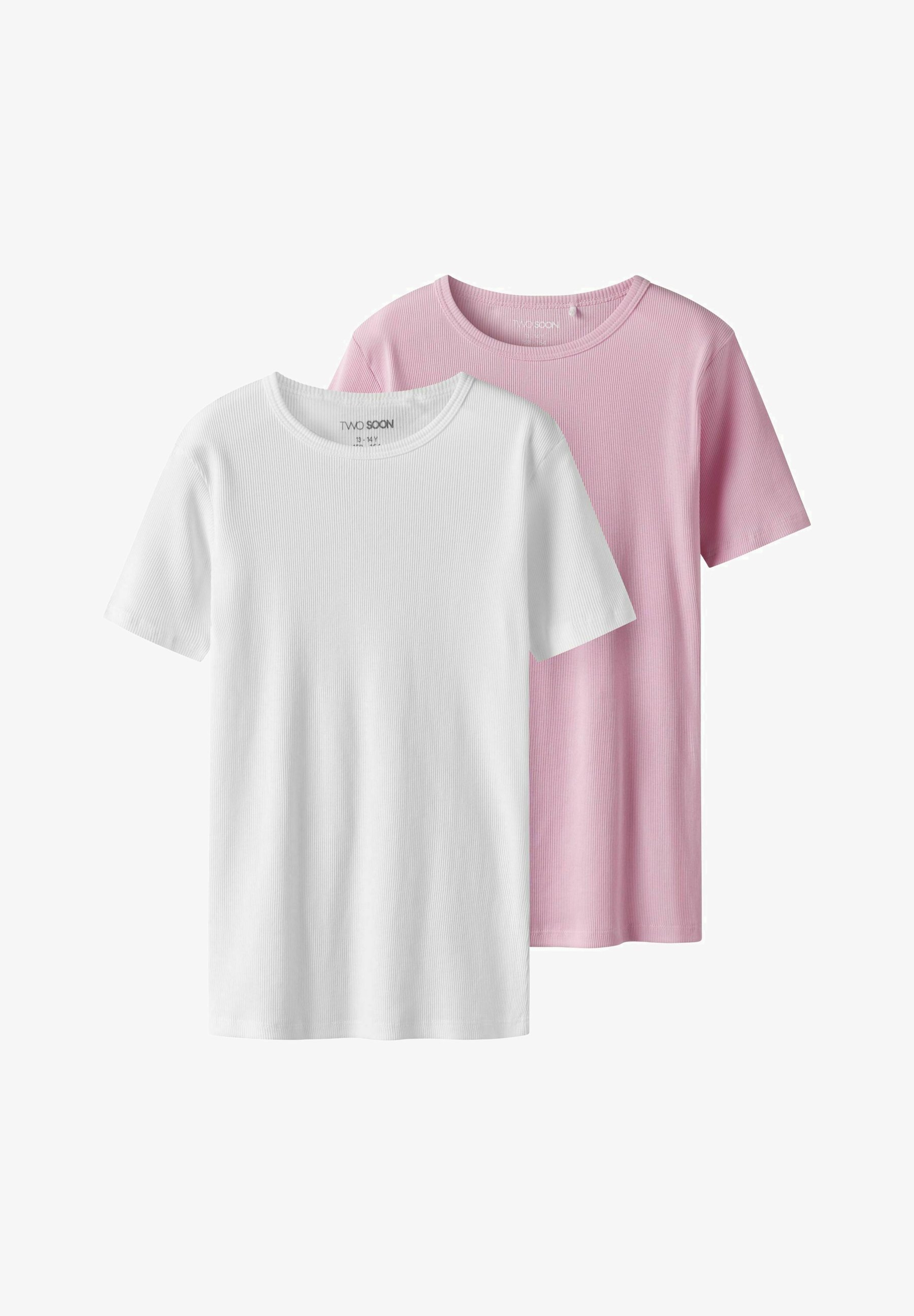 TWO SOON 2ER-PACK - Basic T-shirt - helderwit