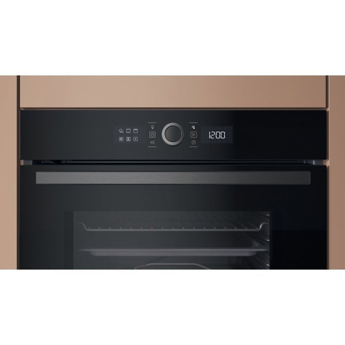Four encastrable - Pyrolyse - HOTPOINT - HA4S80PM0BA - Noir - Porte froide - 73 L - 59,5 x 56,4 x 59,5 cm