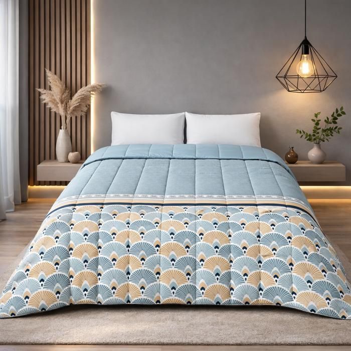 Edredón de verano MORTREUX Thebès 240 x 260 cm - Microfibra ligera de doble cara 200 g/m² - Fabricado en Francia