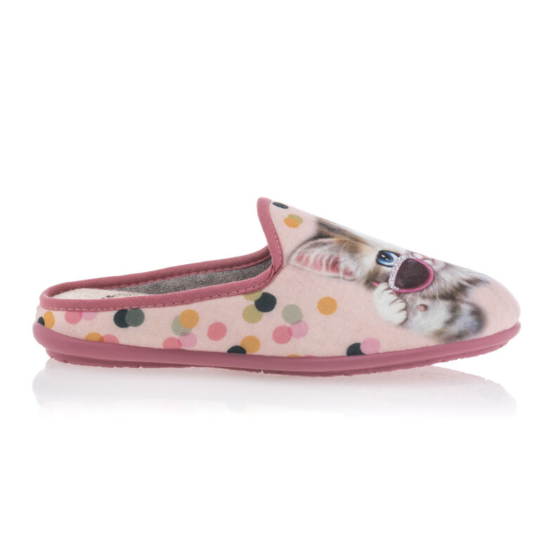 Pantuflas rosas para mujer