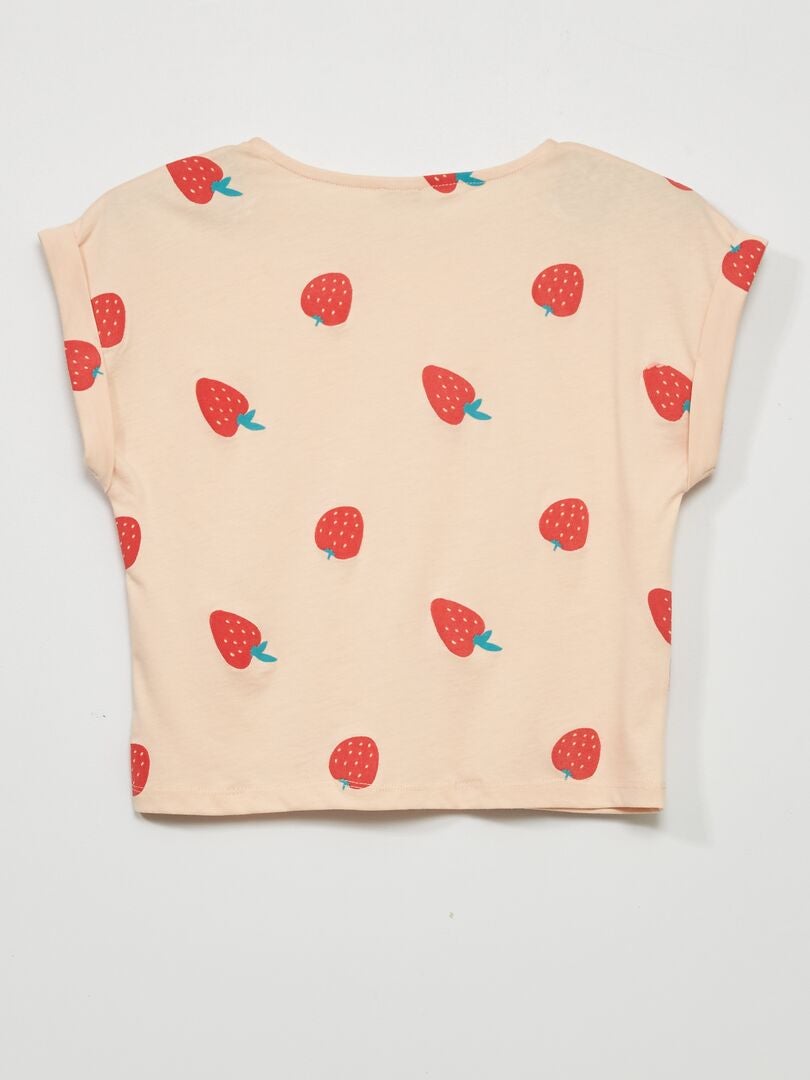 Camiseta de punto estampada - ROSA
