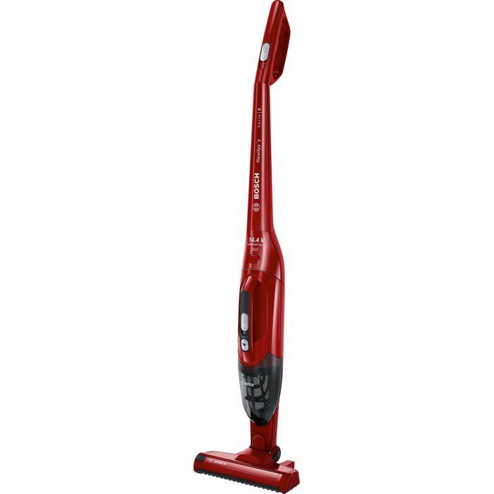 BOSCH BBHF214R - Aspirateur Balai sans fil 2 en 1- Aspirateur de table intégré - Position Parking (tient seul debout)
