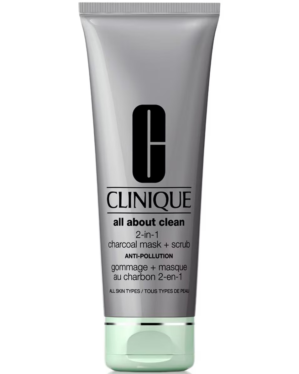 CLINIQUE ALL ABOUT CLEAN™ 2-u-1 MASKA S UGLJENOM I PILING MASKA S UGLJENOM I PILING U 1 - DETOKSIKACIJA - ZA SVE TIPOVE KOŽE