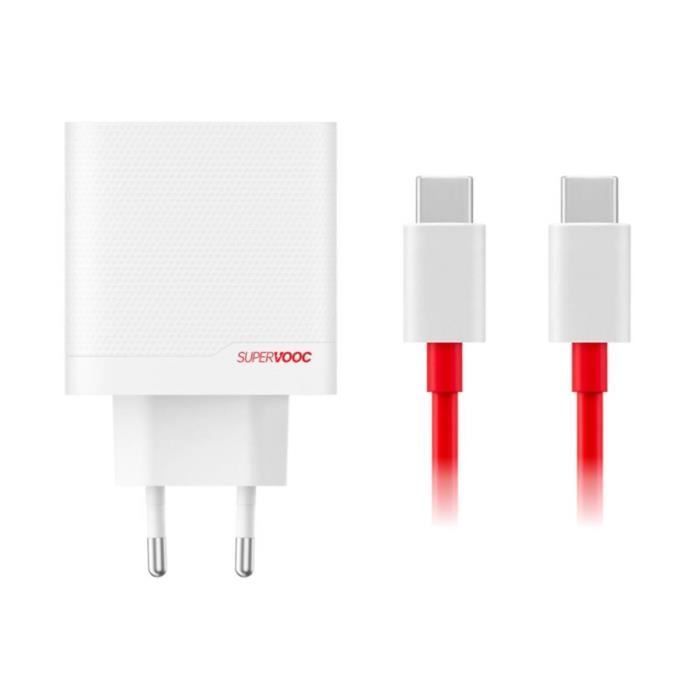Cargador de viaje OnePlus - SuperVOOC - 80W - USB-A/USB-C - Cable USB-C incluido