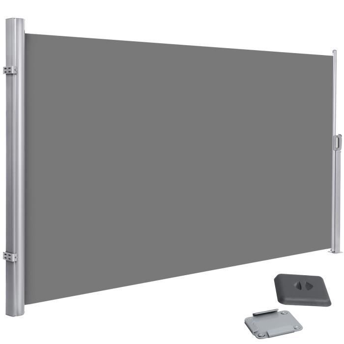 Tenda laterale retrattile SONGMICS 3,5 x 2 m - Schermo per la privacy per balcone, patio, terrazzo e giardino