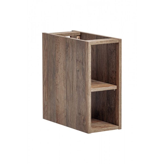Ensemble salle de bain double vasques 140 cm + 5 éléments - Rosario Oak