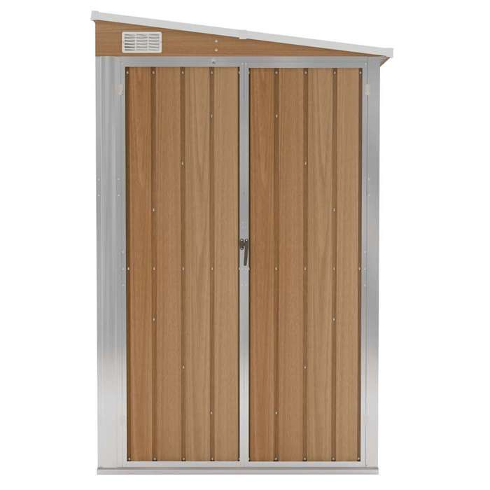 vidaXL Abri de Jardin Mural Abri de Rangement d'Outils Rangement d'Equipement de Jardin Extérieur Marron 118x288x178 cm 316228