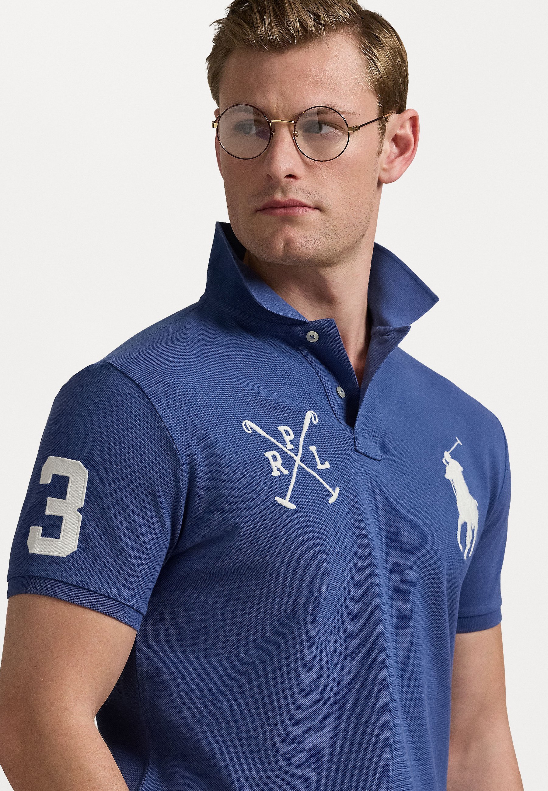 Polo Ralph Lauren Custom Slim Fit Big Pony Mesh Polo Shirt - Polo shirt - old royal