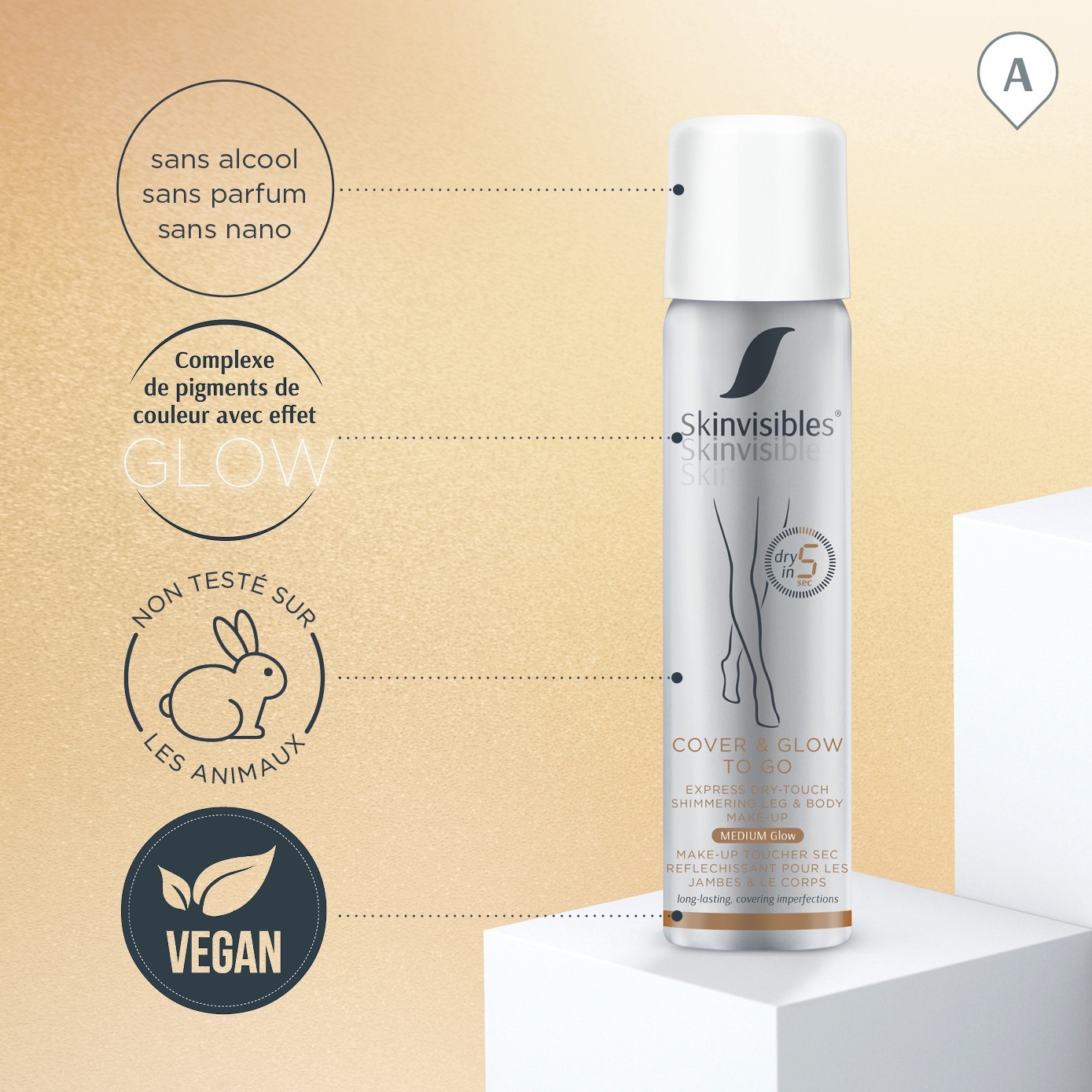 Skinvisibles Skinvisibles Cover & Glow to go Medium Glow 75 ml
