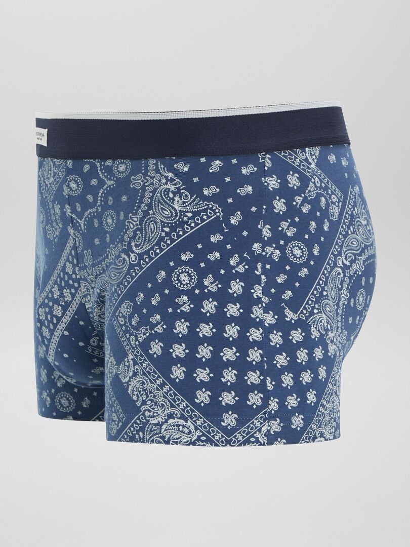 Conjunto de 3 cuecas boxer elásticas - AZUL