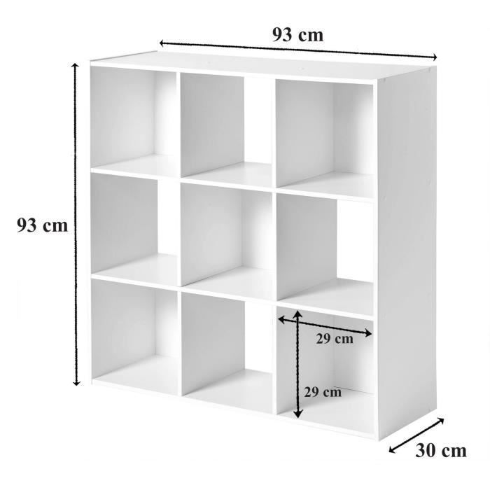 Mueble de almacenamiento contemporáneo COMPO, blanco mate - 92 cm de ancho