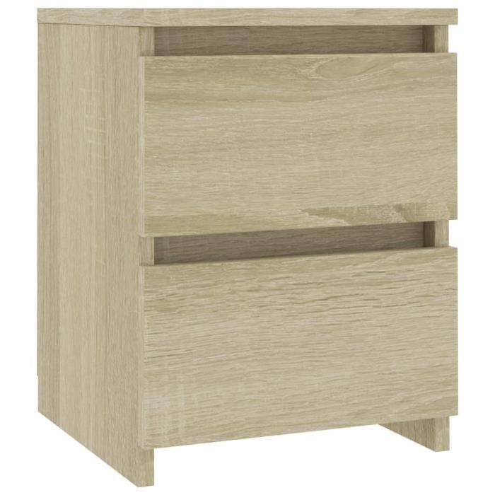 vidaXL Tables de chevet 2 pcs Chêne sonoma 30 x 30 x 40 cm Aggloméré