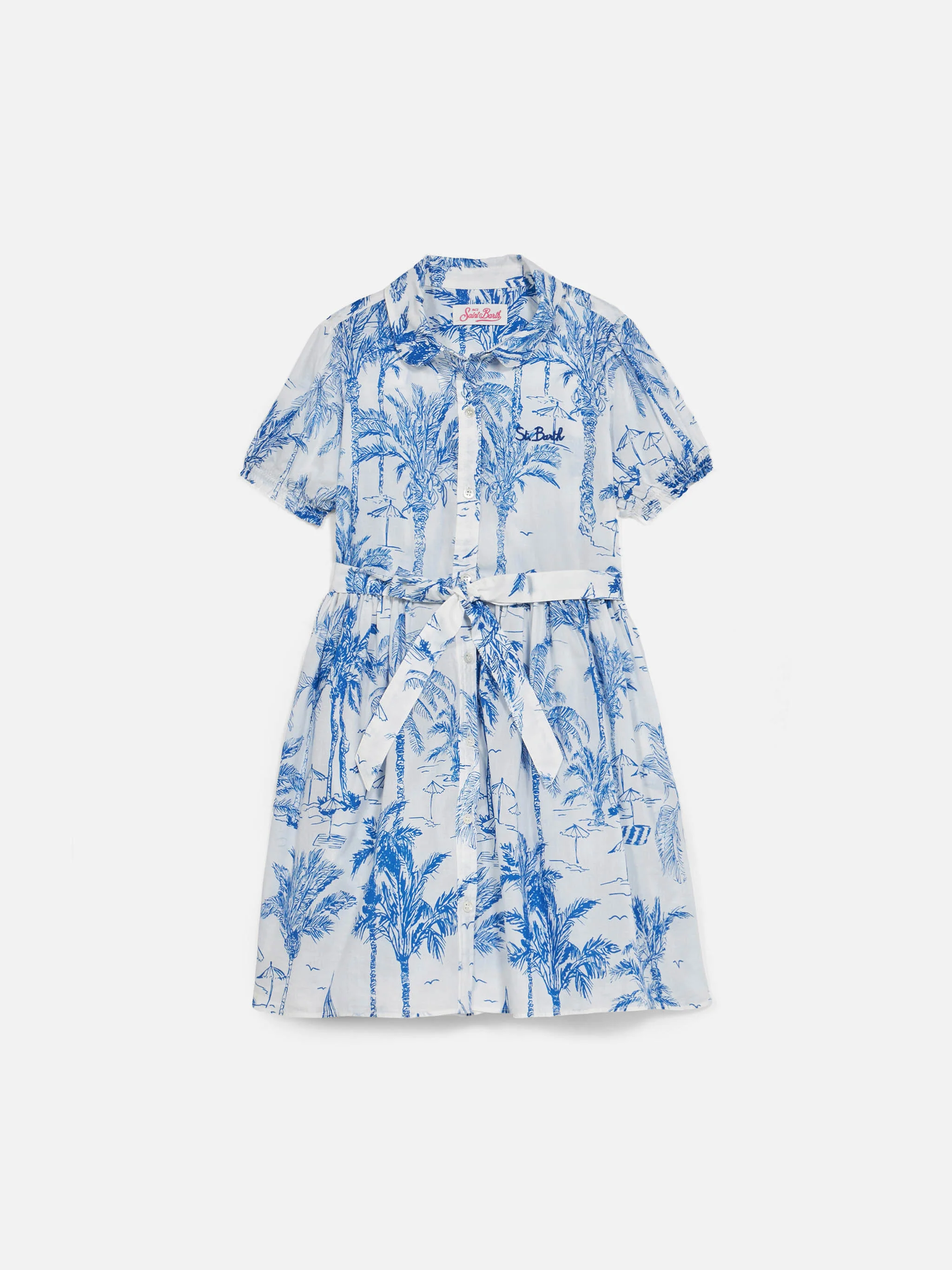 Anastasie Jr. katoenen jurk voor meisjes met toile de jouy-print.