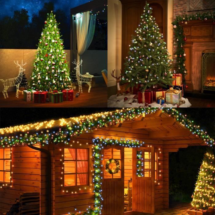 Monzana 400 meerkleurige LED-lichtslinger voor binnen- en buitenverlichting, kerstslingerverlichting en decoratie