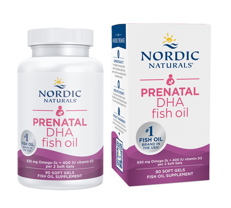 Nordic Naturals pirmsdzemdību DHA ar D3 vitamīnu