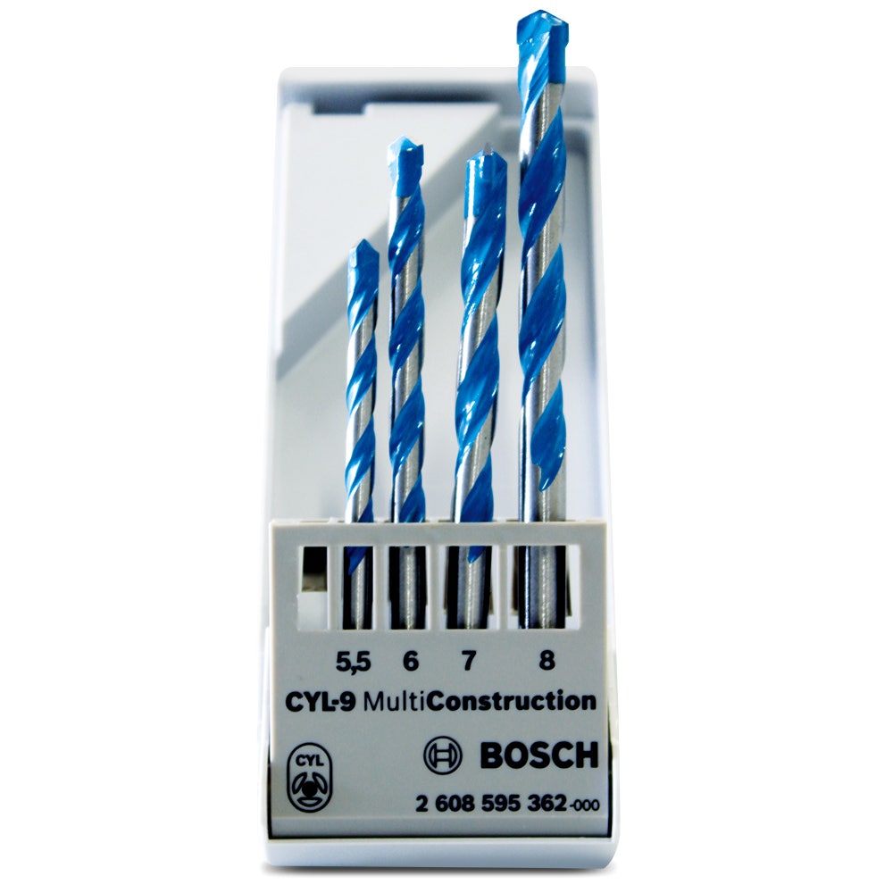 BOSCH TCT 5,5–8 mm Multifunktions-Bohrerset – MULTICONSTRUCTION – 4-teilig