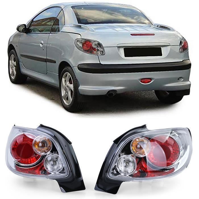 chrome rear lights for PEUGEOT 206 cc from 08/1998 to 07/2006