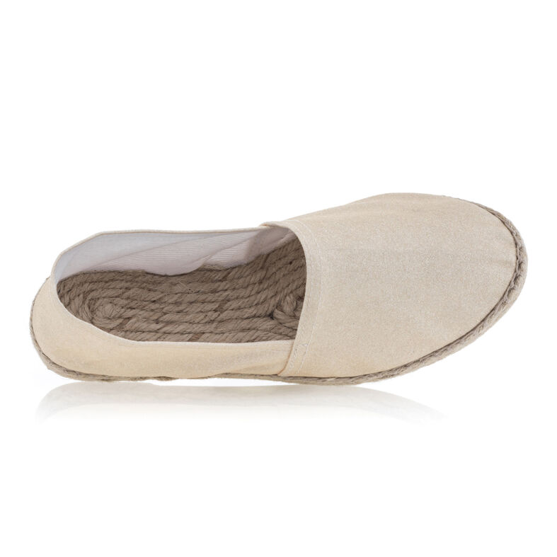 Beige Espadrilles für Damen mit Seilsohlen
