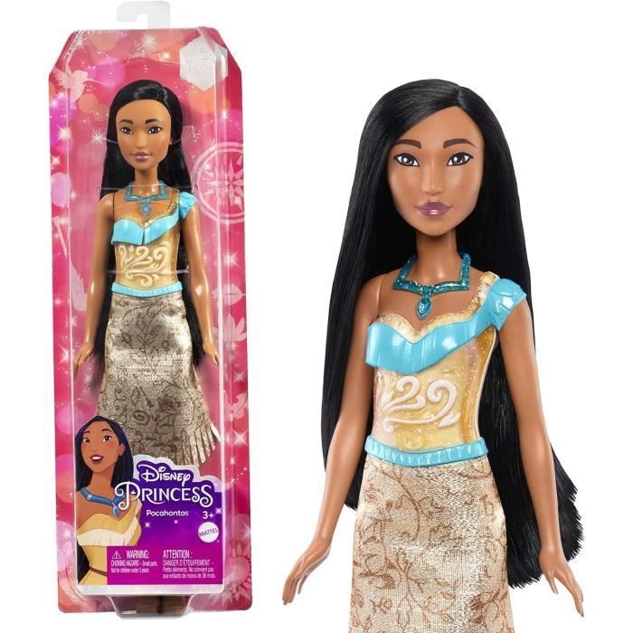 Boneca Pocahontas 29 cm, Vestido e Acessórios para Boneca Princesa Disney da Mattel HLW07