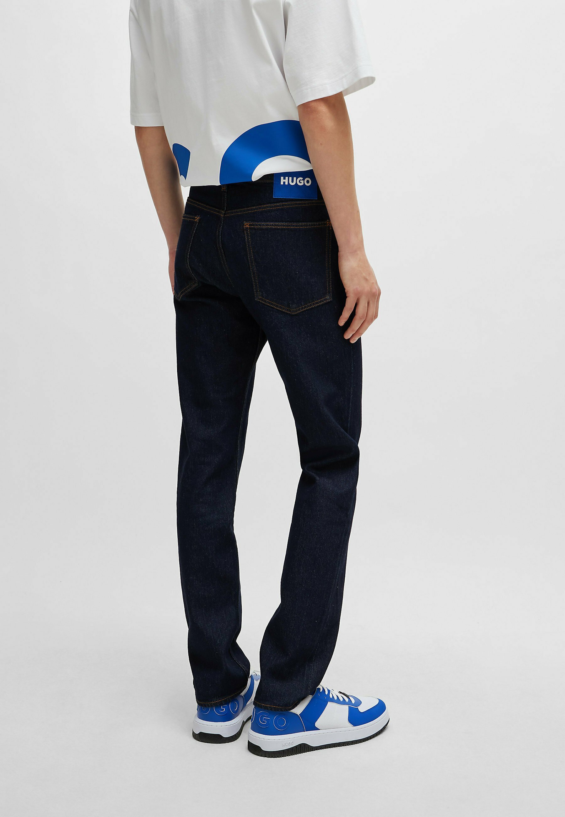 HUGO ASH - SLIM FIT - Slim fit jeans - donkerblauw